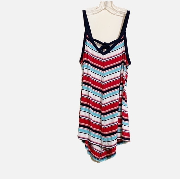 Motherhood Maternity Multi Color Striped V-Neck Sleeveless Tank Top Blouse Small - Picture 2 of 8